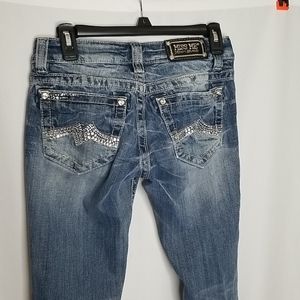 Miss Me straight leg bling Jean's. Size 27